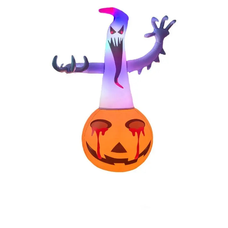 Spooky Halloween Decoration Set – Inflatable Figures & LED Accessories for Parties & Gardens 1