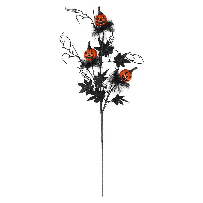 Spooky Pumpkin Branch Decoration – Creepy Halloween Party Accent for Eerie Atmosphere 5
