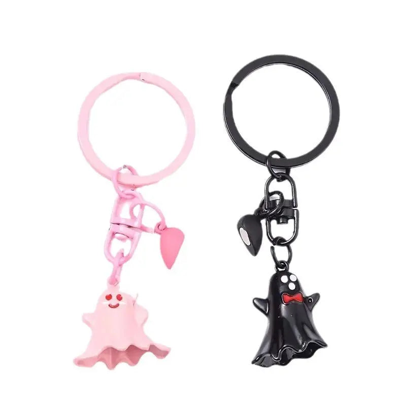 Halloween Keychain Set with Cute Ghosts – Durable Zinc Alloy for Parties, Gifts, and Accessories 6