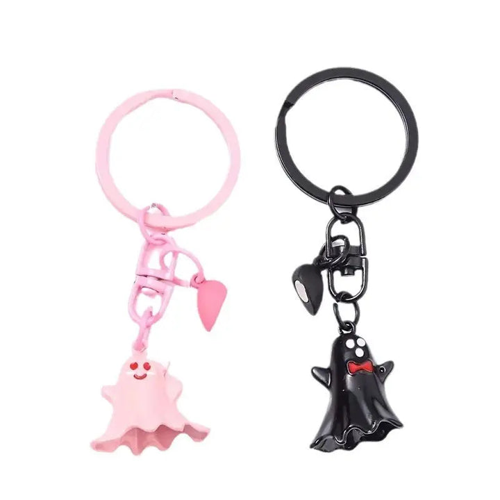 Halloween Keychain Set with Cute Ghosts – Durable Zinc Alloy for Parties, Gifts, and Accessories 6