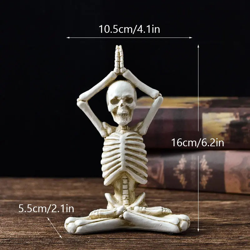 Halloween Skeleton Yoga Figures Set – Creepy & Fun Decoration for Parties 1