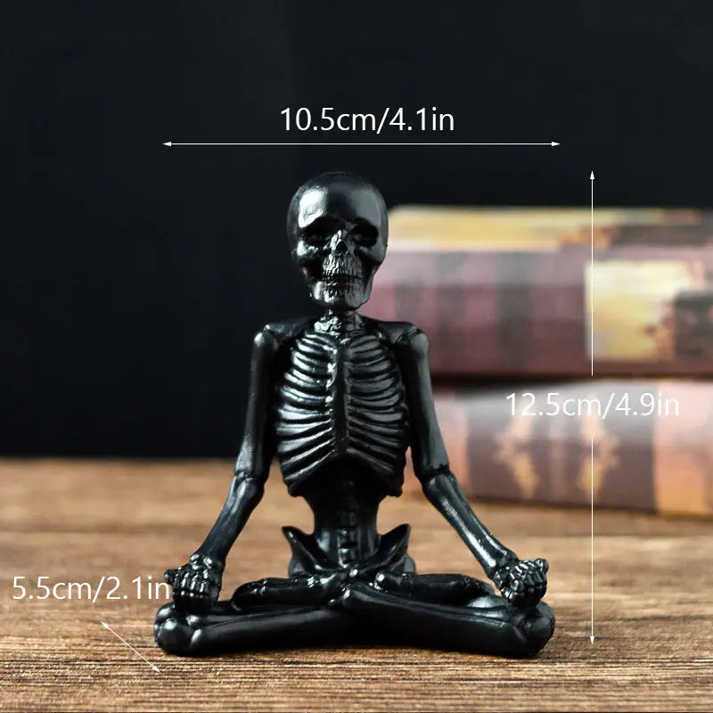 Halloween Skeleton Yoga Figures Set – Creepy & Fun Decoration for Parties 4