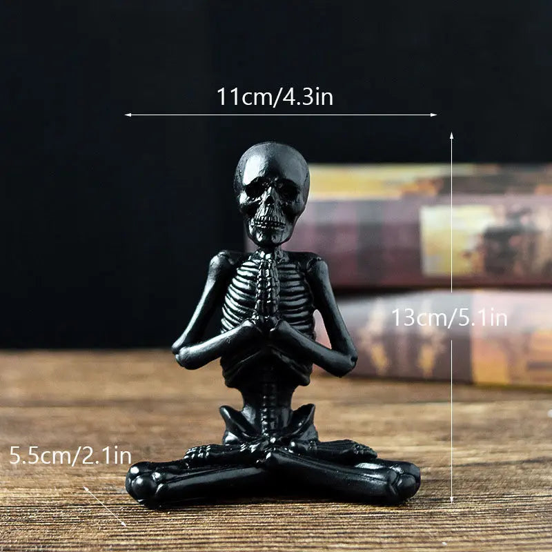 Halloween Skeleton Yoga Figures Set – Creepy & Fun Decoration for Parties 5