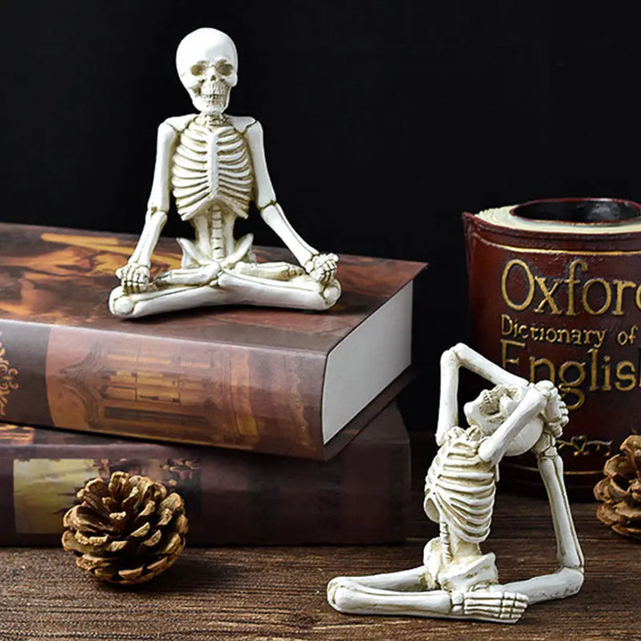 Halloween Skeleton Yoga Figures Set – Creepy & Fun Decoration for Parties 7
