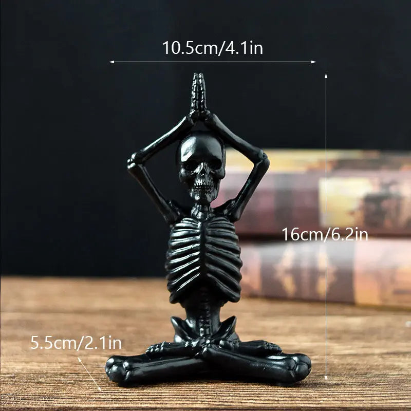 Halloween Skeleton Yoga Figures Set – Creepy & Fun Decoration for Parties 10