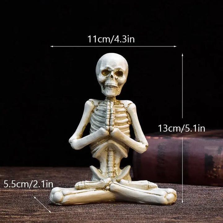 Halloween Skeleton Yoga Figures Set – Creepy & Fun Decoration for Parties 11