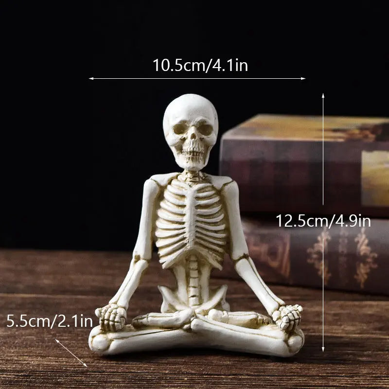 Halloween Skeleton Yoga Figures Set – Creepy & Fun Decoration for Parties 12