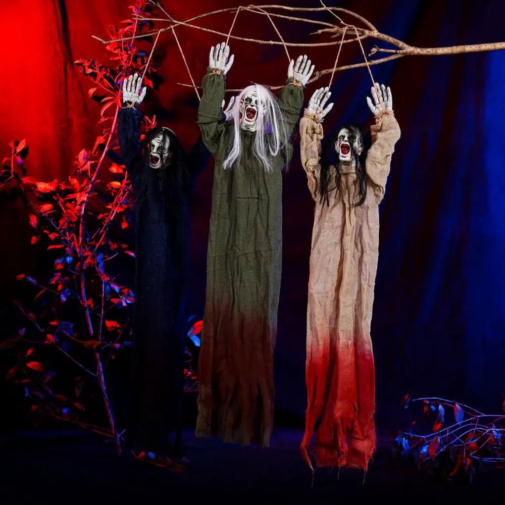 Creepy Halloween Hanging Ghosts – Eerie Fabric Ornaments for Spooky Parties 5