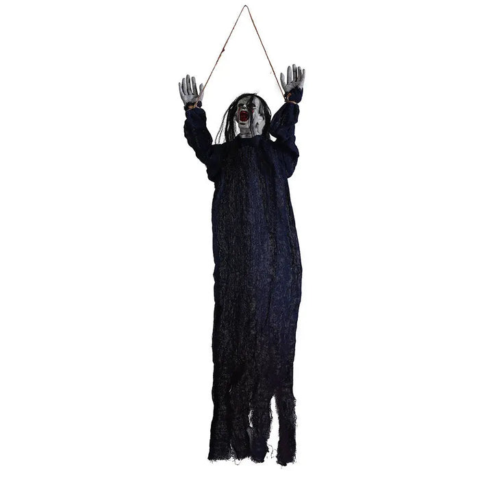 Creepy Halloween Hanging Ghosts – Eerie Fabric Ornaments for Spooky Parties 7