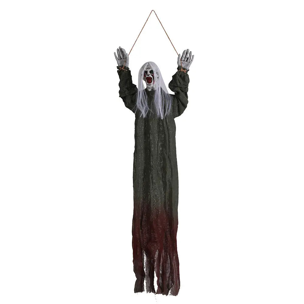 Creepy Halloween Hanging Ghosts – Eerie Fabric Ornaments for Spooky Parties 1