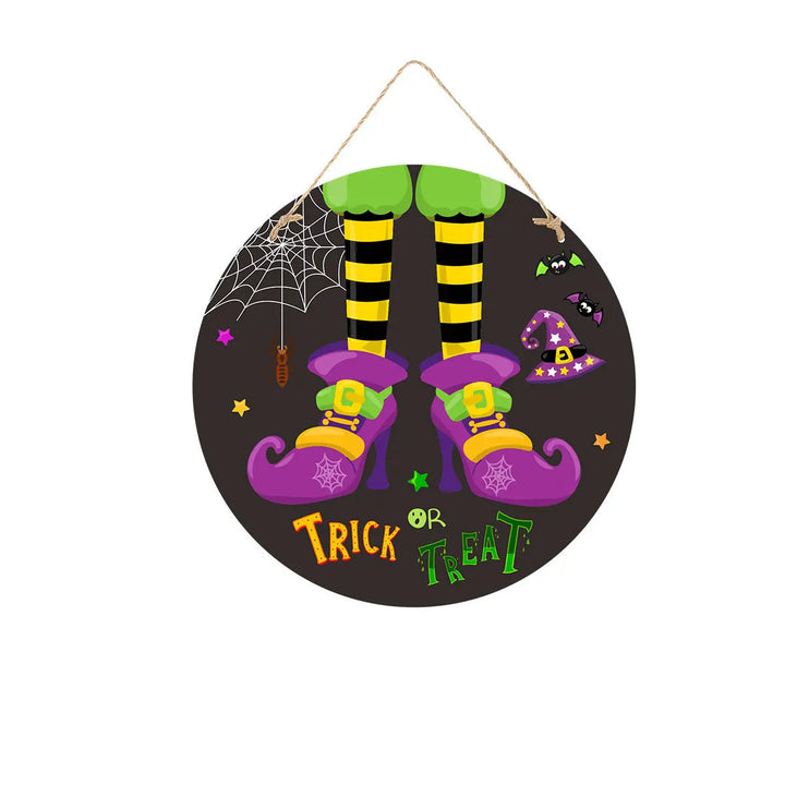 Halloween Door Sign Set – Creepy Wood Look Signs for Spooky Decorations 3