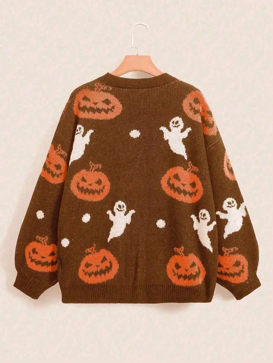 Liora - Cozy Women's Jacket With Spooky Motif For Autumn And Halloween 2