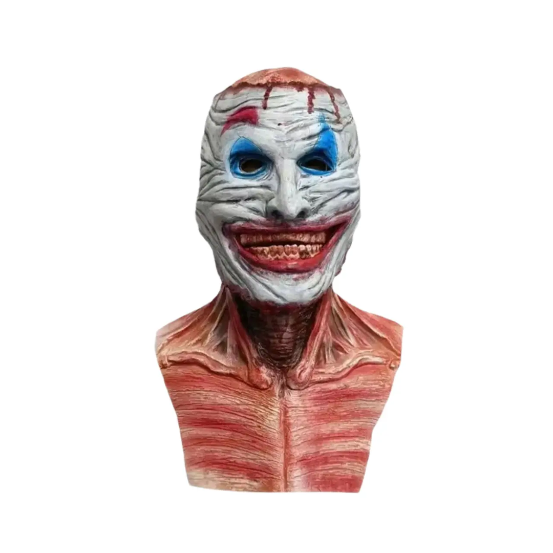 MunaWear - Masks - Creepy Halloween Horror Clown Mask – Realistic Latex Costume Accessory for Adults -
