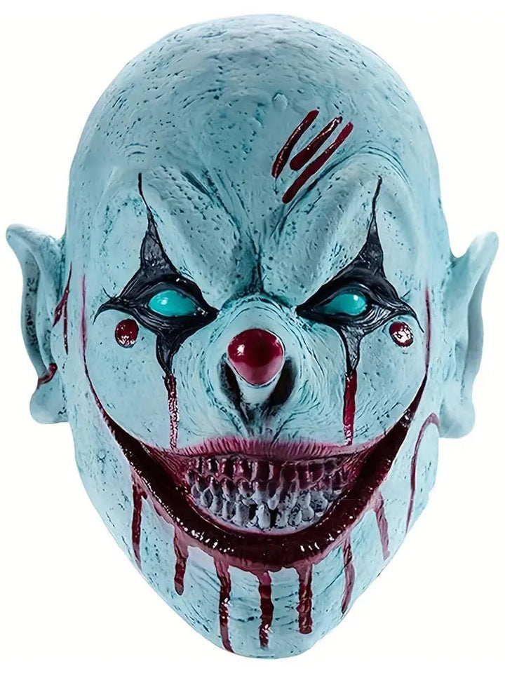 Halloween Scary Clown Mask – Creepy Latex Head Cover for Parties & Pranks – Unisex, One Size Fits Most 4