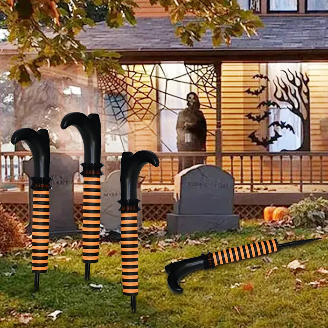 Creepy Halloween Witch Garden Decoration – Outdoor Plastic Legs – Perfect for Parties 4