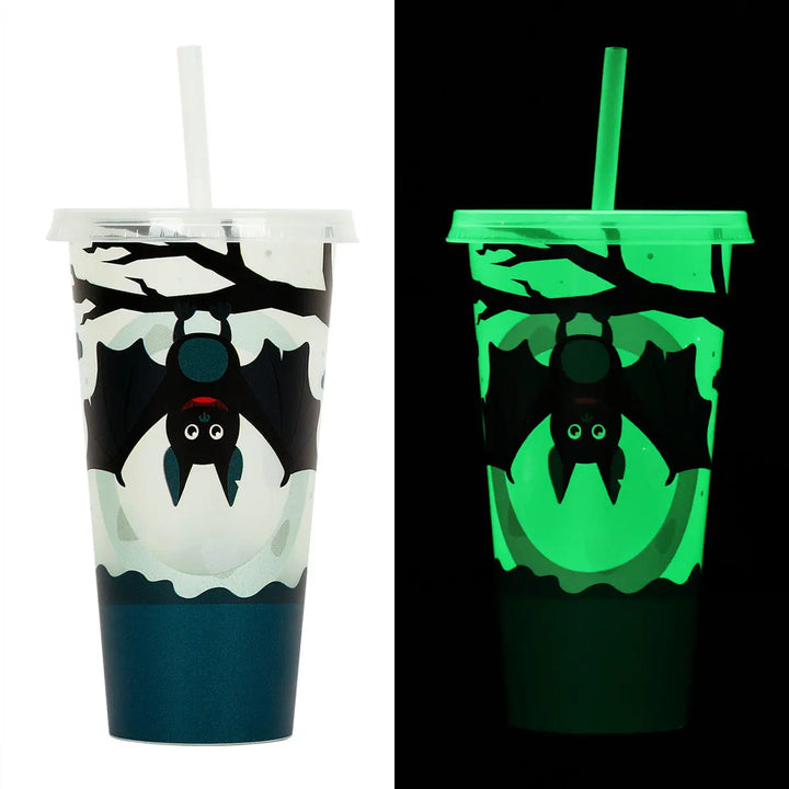 Halloween Party Drinking Cup – Bright Reusable 720ml Cup with Straw for Spooky Drinks 6