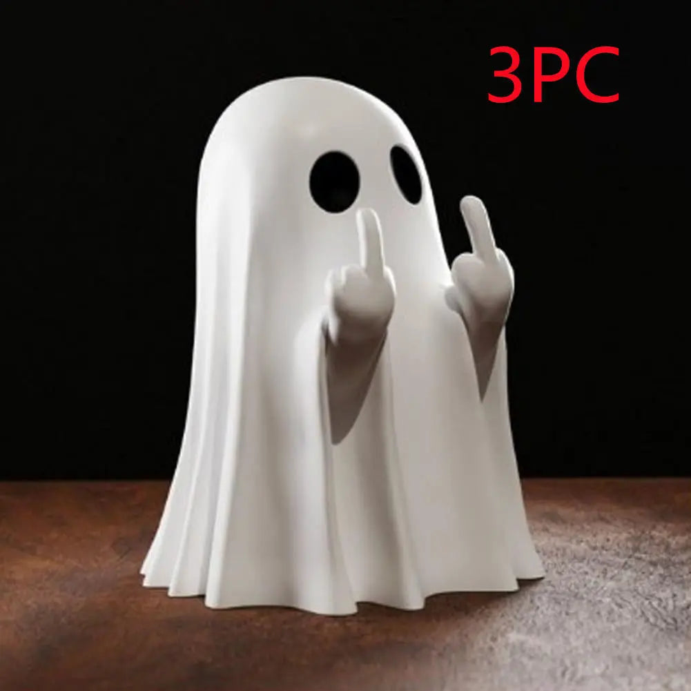 Funny Halloween Spirit Decoration – Cheeky Resin Figure with Middle Finger – Perfect for Parties 10