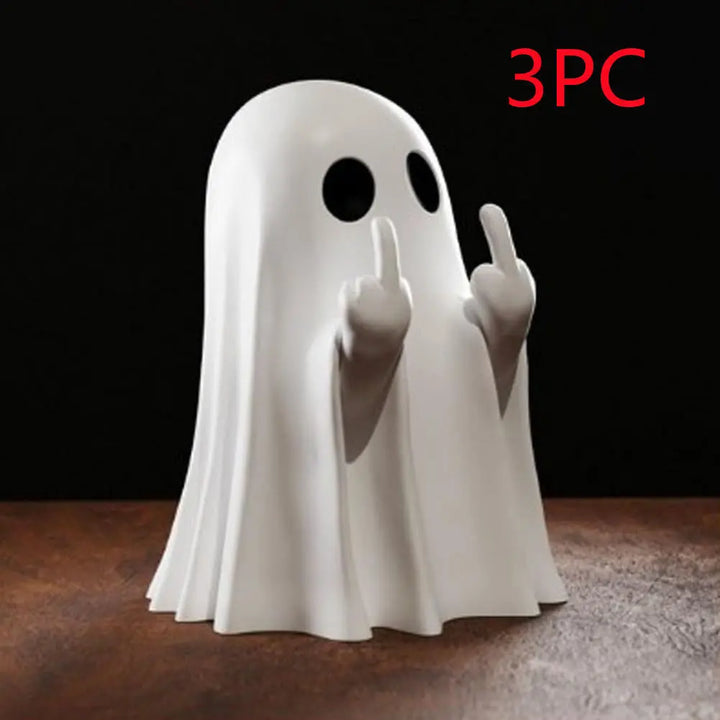 Funny Halloween Spirit Decoration – Cheeky Resin Figure with Middle Finger – Perfect for Parties 10