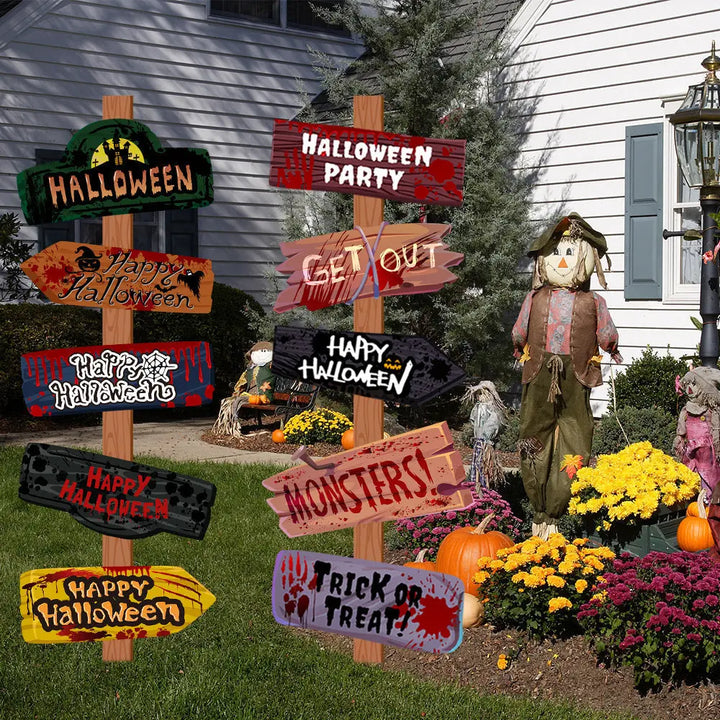 Halloween Sign Set – 10 Unique Decorations for Spooky Parties & Trick or Treat Fun 3