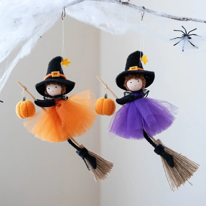 Halloween Witch Dolls – Charming European Style Hanging Decorations for Kids 2