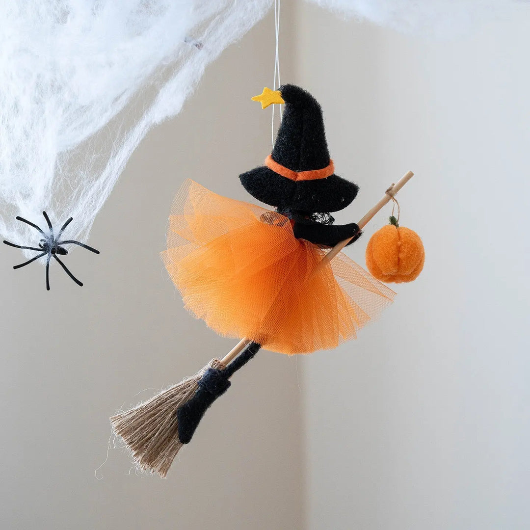 Halloween Witch Dolls – Charming European Style Hanging Decorations for Kids 5