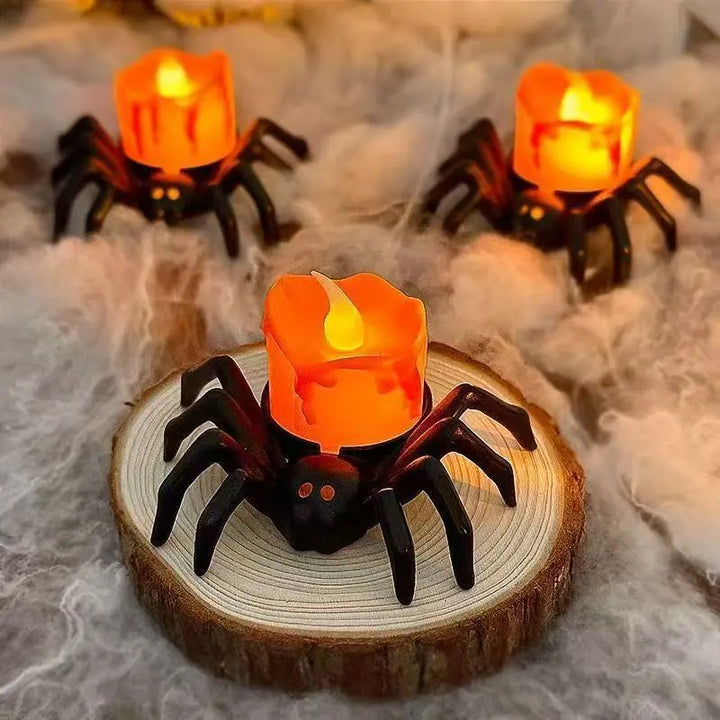 Creepy Halloween LED Spider Candle Lamp – Eerie Party Lighting for Spooky Celebrations 1