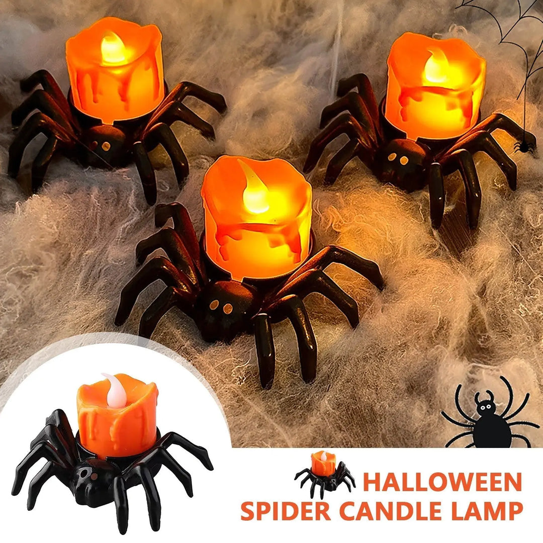 Creepy Halloween LED Spider Candle Lamp – Eerie Party Lighting for Spooky Celebrations 2