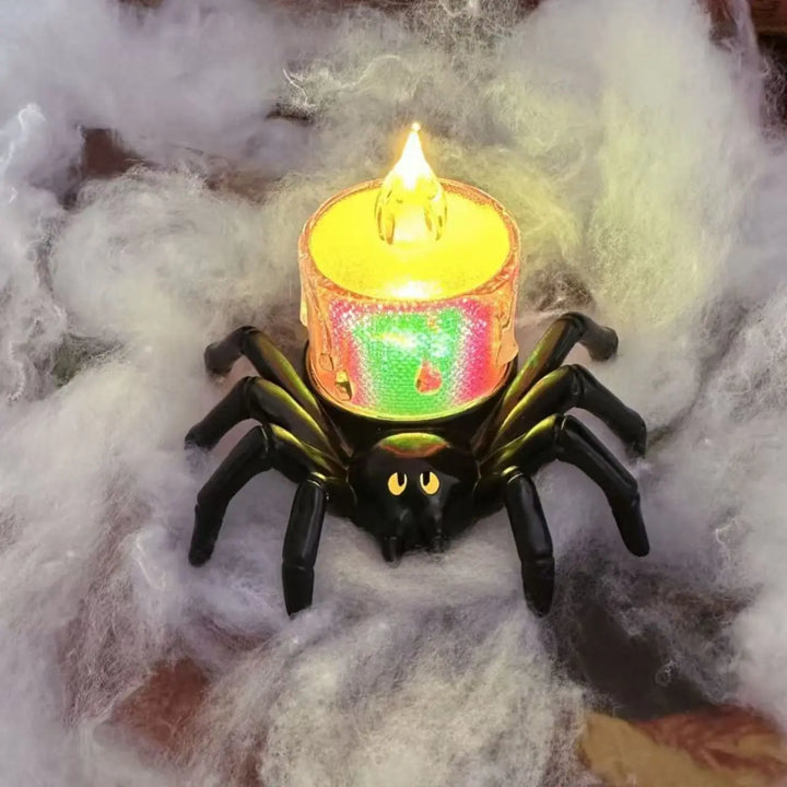 Creepy Halloween LED Spider Candle Lamp – Eerie Party Lighting for Spooky Celebrations 7