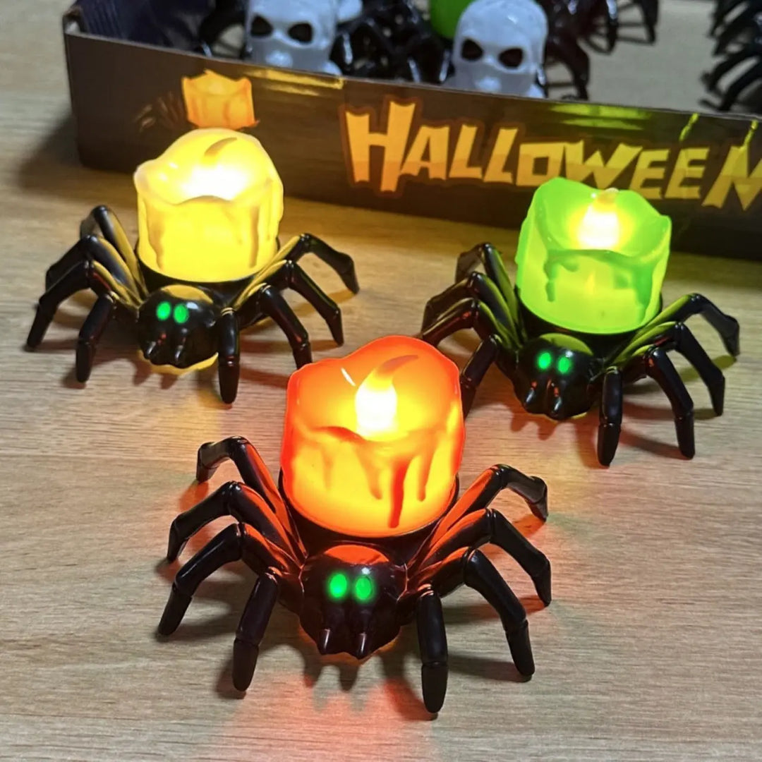 Creepy Halloween LED Spider Candle Lamp – Eerie Party Lighting for Spooky Celebrations 9