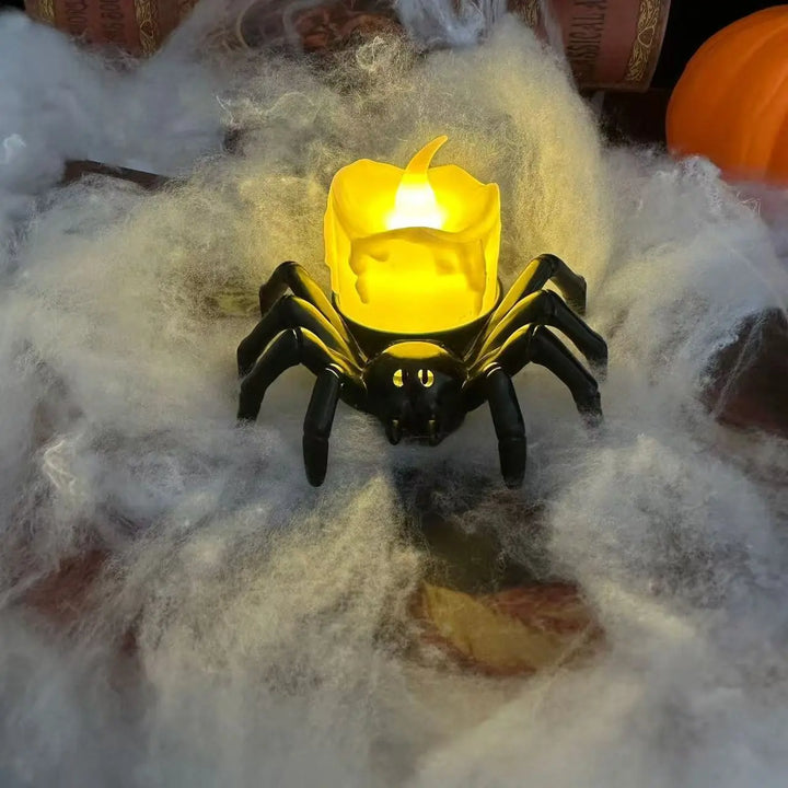 Creepy Halloween LED Spider Candle Lamp – Eerie Party Lighting for Spooky Celebrations 11
