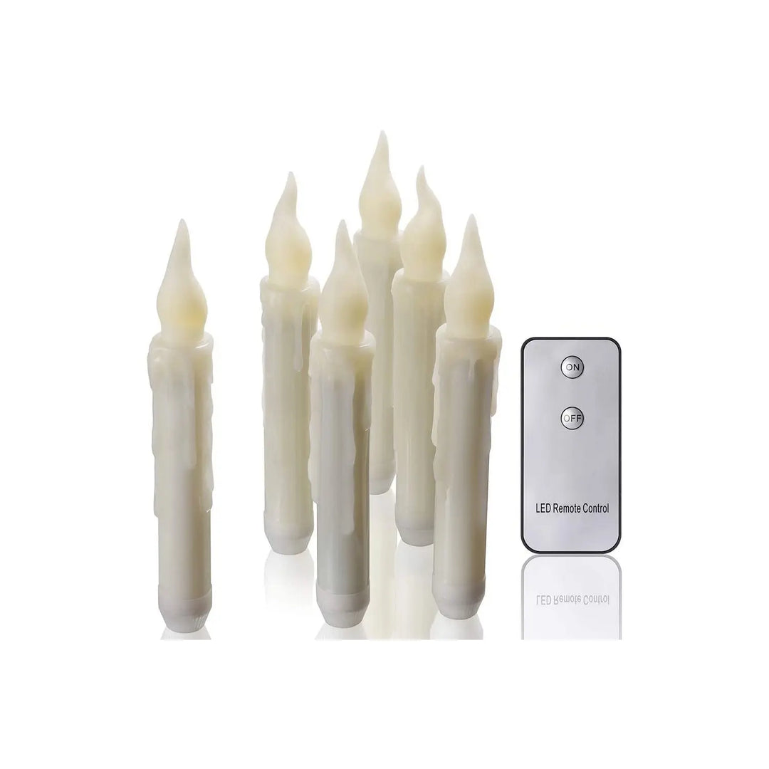 Halloween Floating Candles Set with Magic Wand – Creepy LED Décor for Parties, Battery-Operated, Safe and Reusable 10