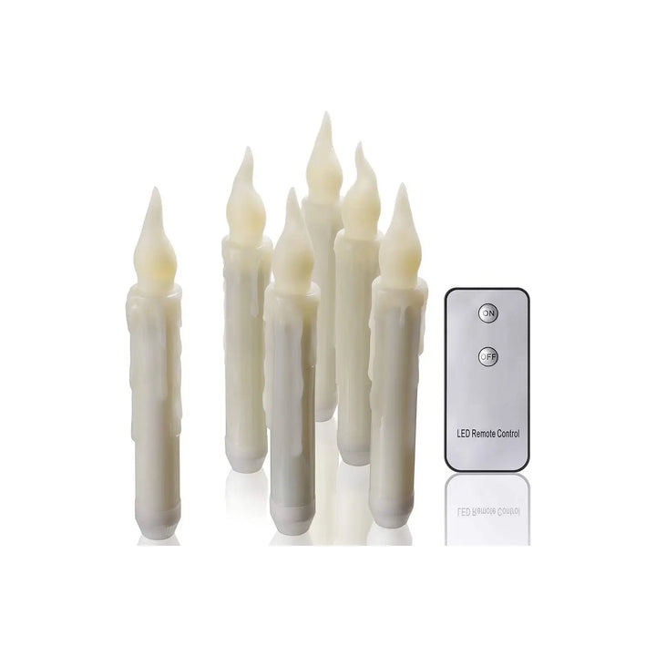 Halloween Floating Candles Set with Magic Wand – Creepy LED Décor for Parties, Battery-Operated, Safe and Reusable 10