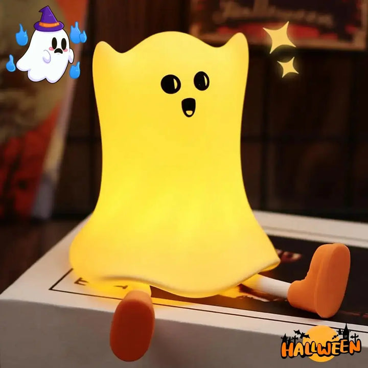 Halloween Ghost LED Night Light – Cute Cartoon Design for Kids' Rooms and Parties, Waterproof and Energy-Saving 2