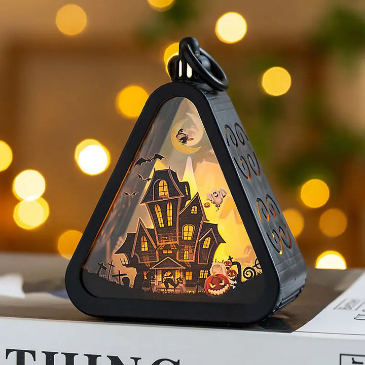 Halloween LED Lanterns – Triangular Mood Lights for Spooky Parties & Atmosphere 5