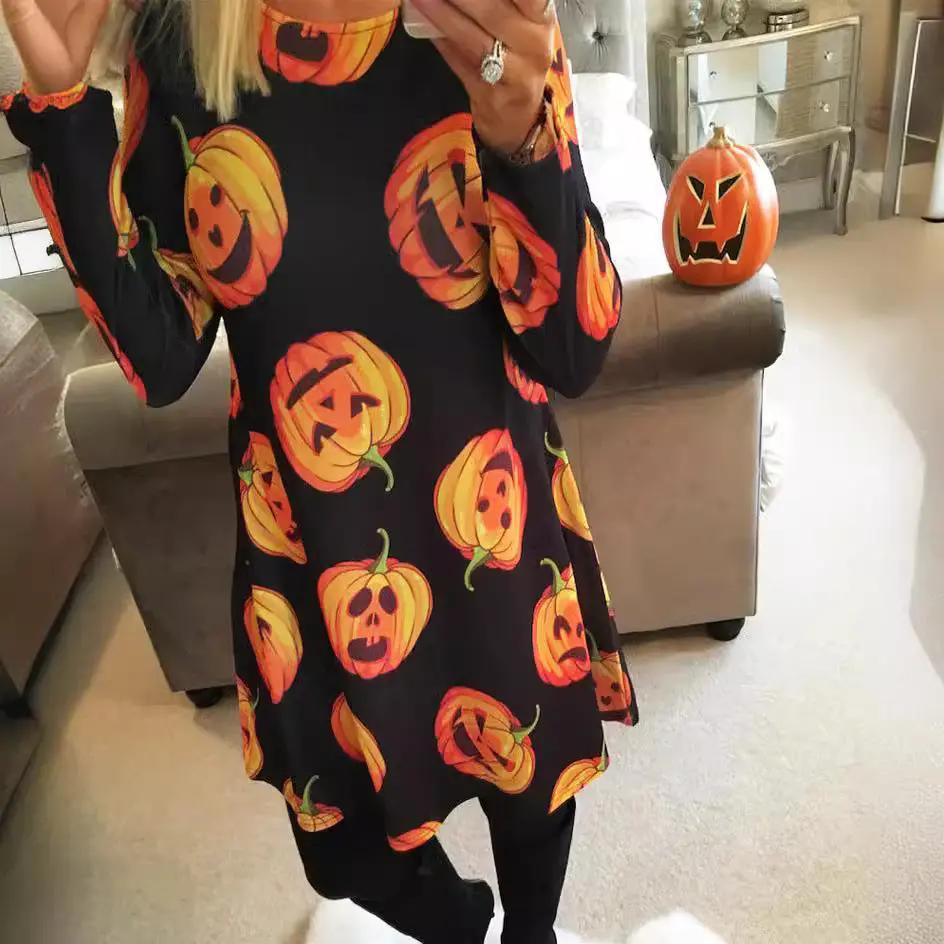 Liora - Trendy Women's Tunic With Graphic Print For Halloween Celebrations 4