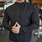 MunaWear  Active Jackets  Ethan – Men's Hooded Nylon Sport Jacket for Gym and Outdoor Activities, Lightweight and Durable 
