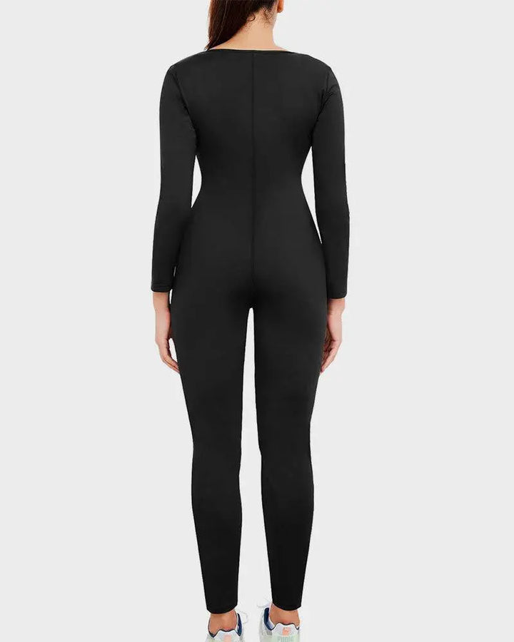 MunaWear  Activewear  Mia – Sauna Fullbody Jumpsuit with Zipper for Enhanced Sweat & Fat Burning During Workouts 
