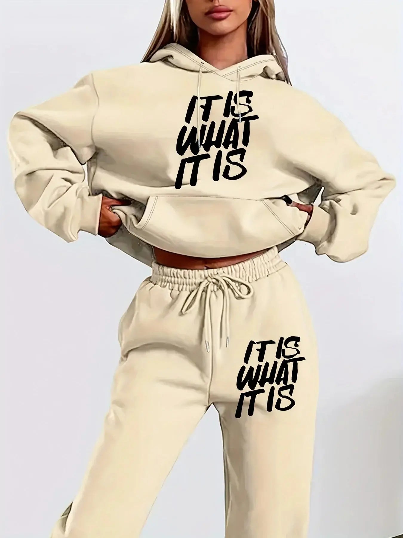 Liora - Cozy Women's Hoodie And Jogger Set With Drawstring For Casual Wear 0