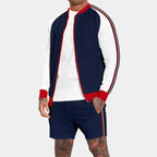 Ronan – Stylish Two-Piece Men's Sports Set in Navy with Red & White Accents, Size S-XXL 0
