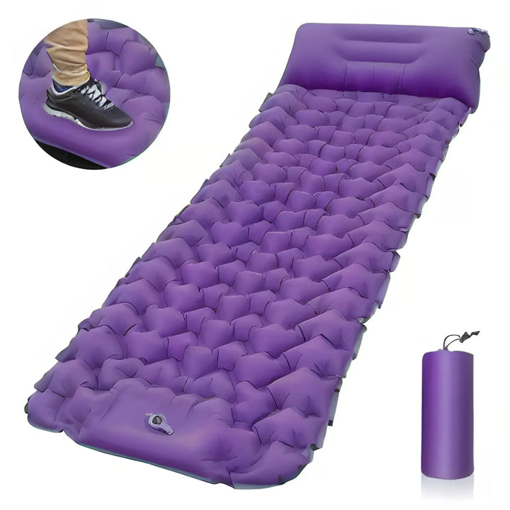 MunaWear - Air Beds & Mattresses - Airest – Ultralight Self-Inflating Camping Mattress with Built-in Pump & Pillows - 