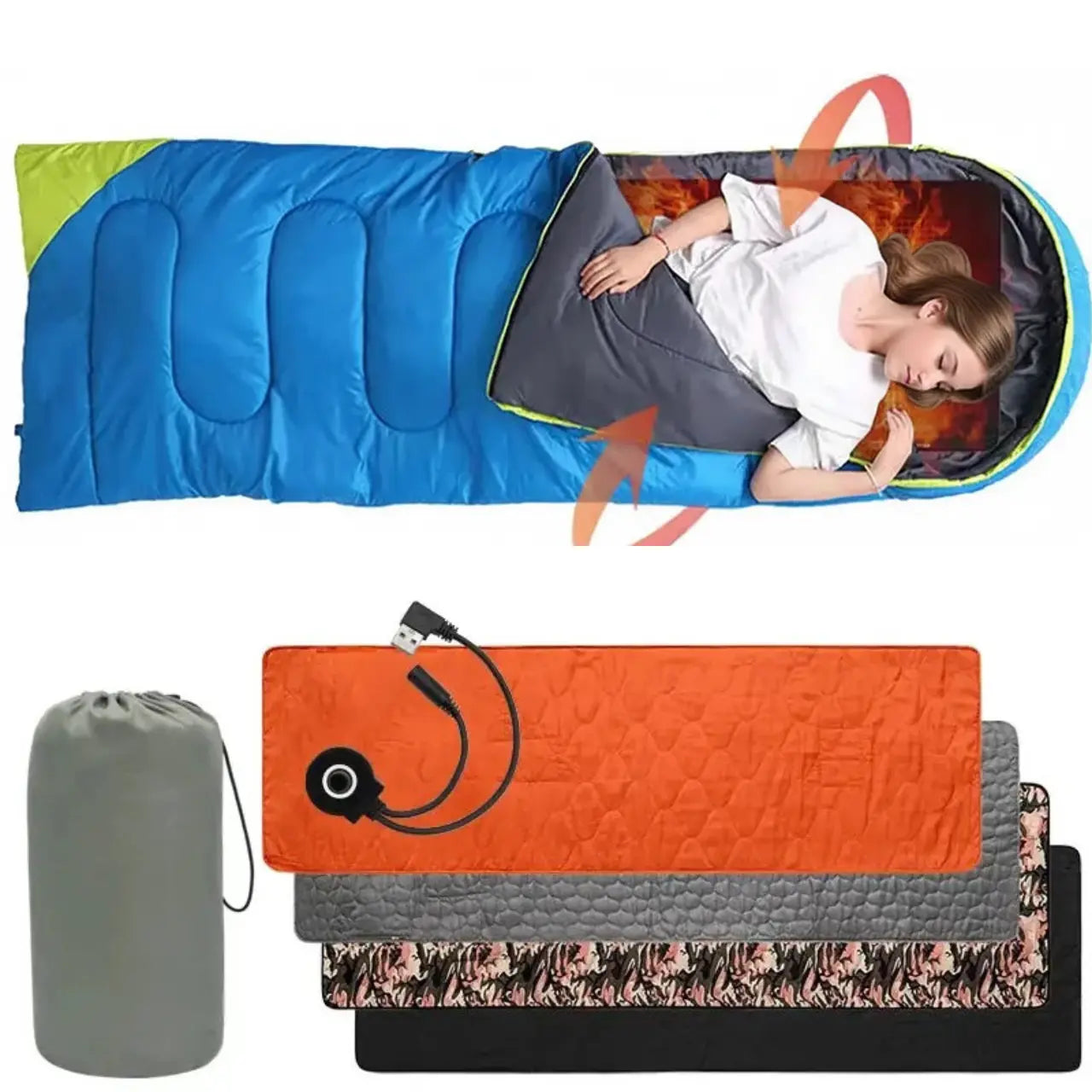 MunaWear - Air Beds & Mattresses - CampLuxe  – Outdoor USB Heating Sleeping Mat with Intelligent Temperature Control - 