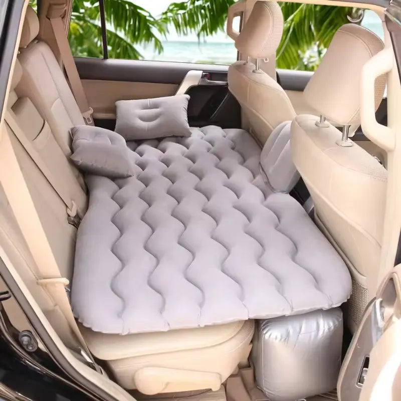 MunaWear - Air Beds & Mattresses - Dozzi - Universal Inflatable Car Travel Mattress Bed for Back Seat with Pillows & Storage Bag - 