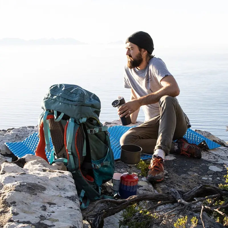 MunaWear - Air Beds & Mattresses - TrailCraft - Ultralight Folding Camping Mat with Moisture-Resistant Aluminum Film - 