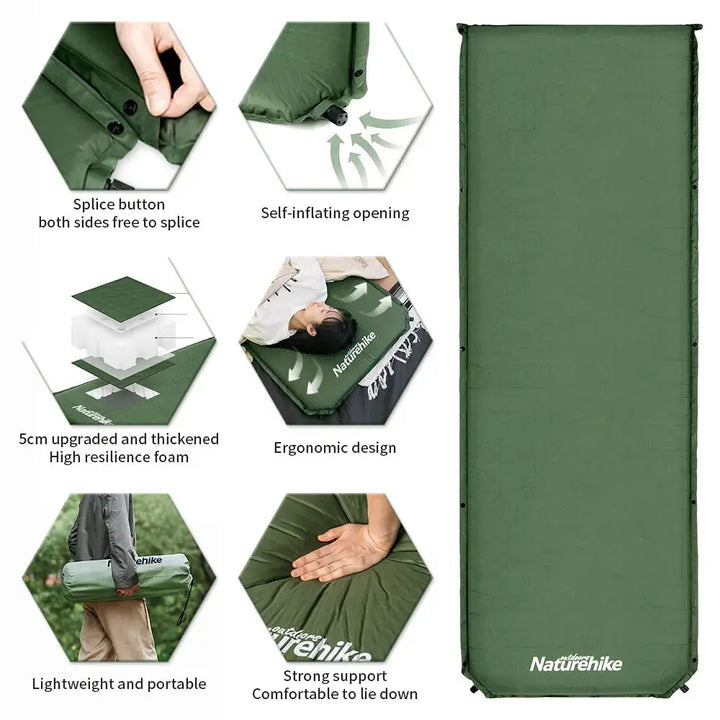 Ava – Self-Inflating 5CM Air Mattress for Camping & Outdoor Adventures, Size Single 4