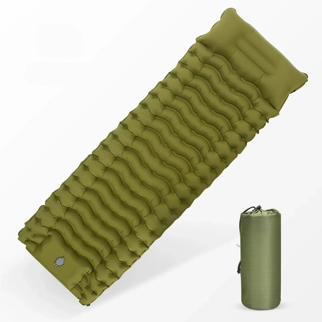 Mia – Thick Inflatable Camping Mattress with Built-in Pillow & Quick Pump for Outdoor Comfort, Size One Size 0