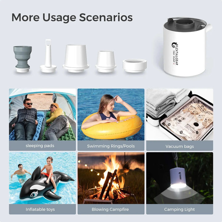 Mia - Portable Camping Air Pump with Rechargeable 1300mAh Battery 6