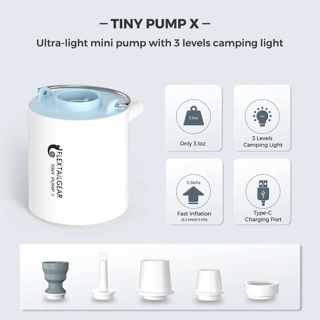 Mia - Portable Camping Air Pump with Rechargeable 1300mAh Battery 7