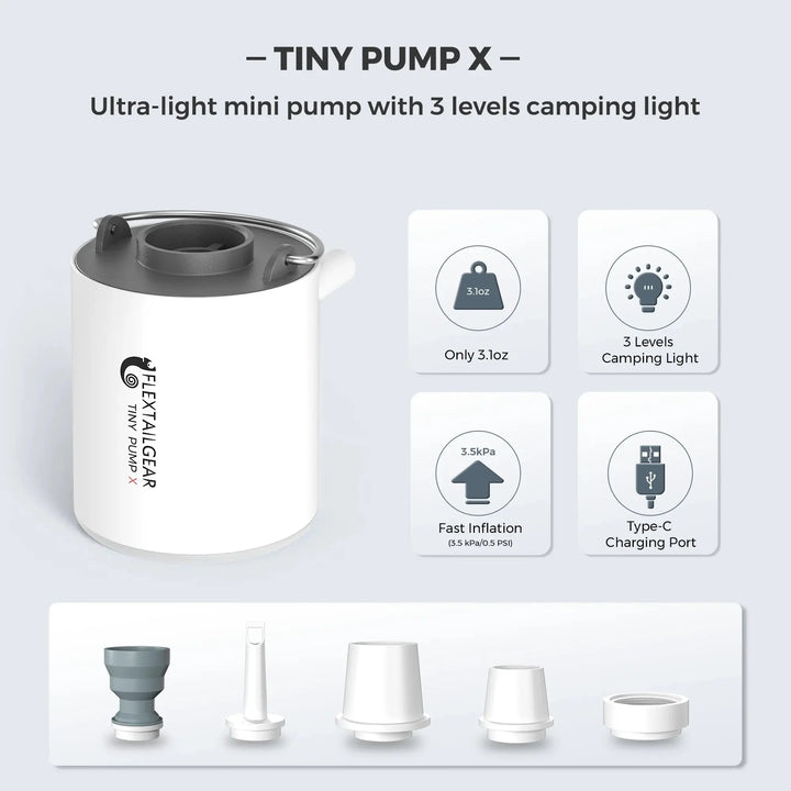 Mia - Portable Camping Air Pump with Rechargeable 1300mAh Battery 0
