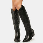 Liora - Classic Knee-High Cowboy Boots with Vintage Style for Winter Wear 5