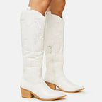 Liora - Classic Knee-High Cowboy Boots with Vintage Style for Winter Wear 0